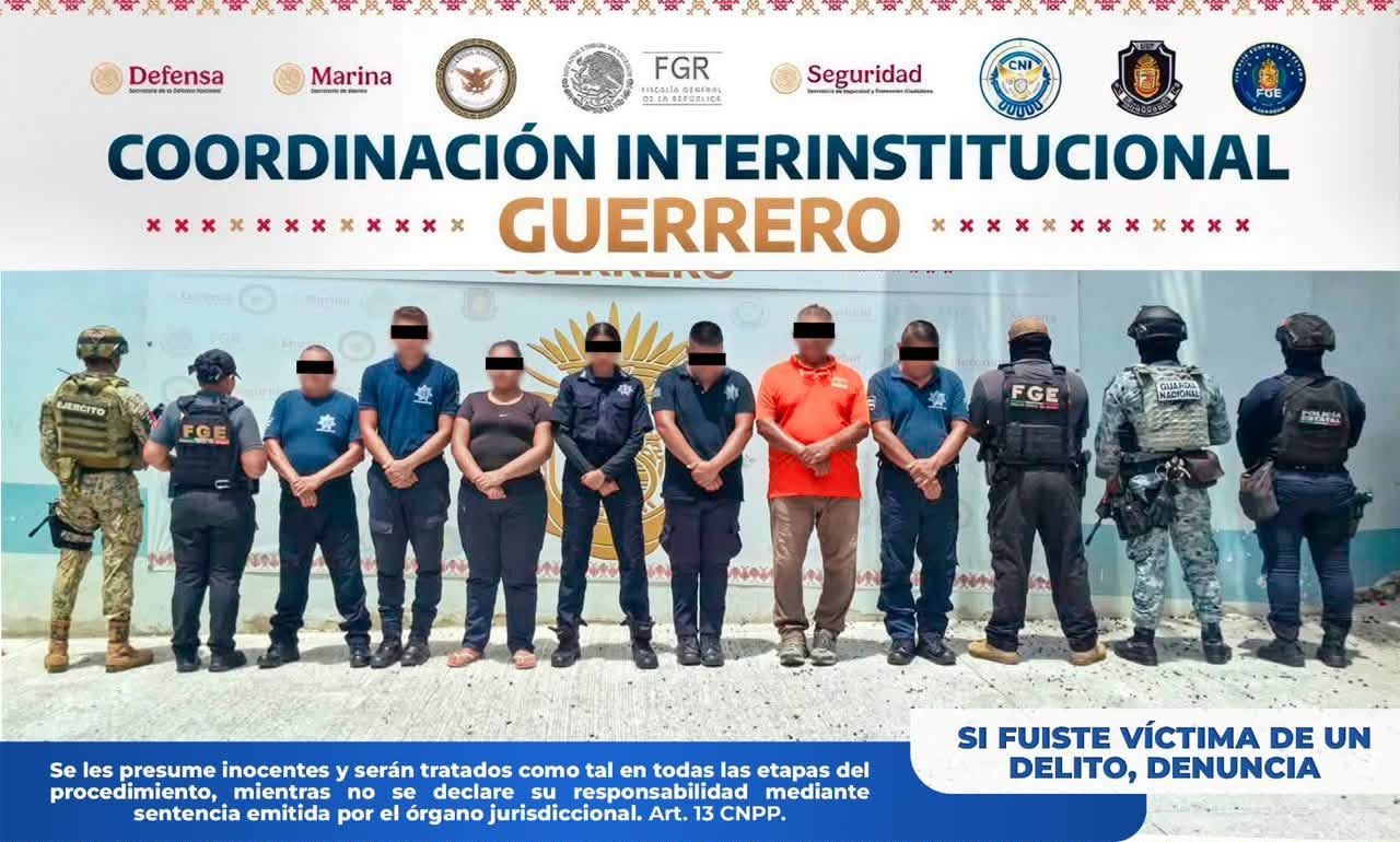 Detienen a siete policías de Coyuca de Benítez por desaparición forzada; catean instalaciones de Seguridad Pública