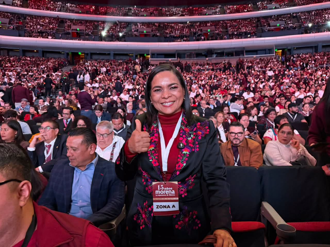 Beatriz Mojica participa en aniversario de Morena y refrenda compromiso con la Cuarta Transformación