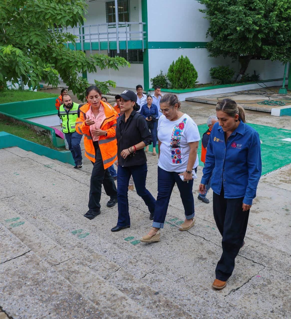Evelyn Salgado supervisa refugios temporales en Acapulco ante posibles lluvias intensas por huracán Trudy