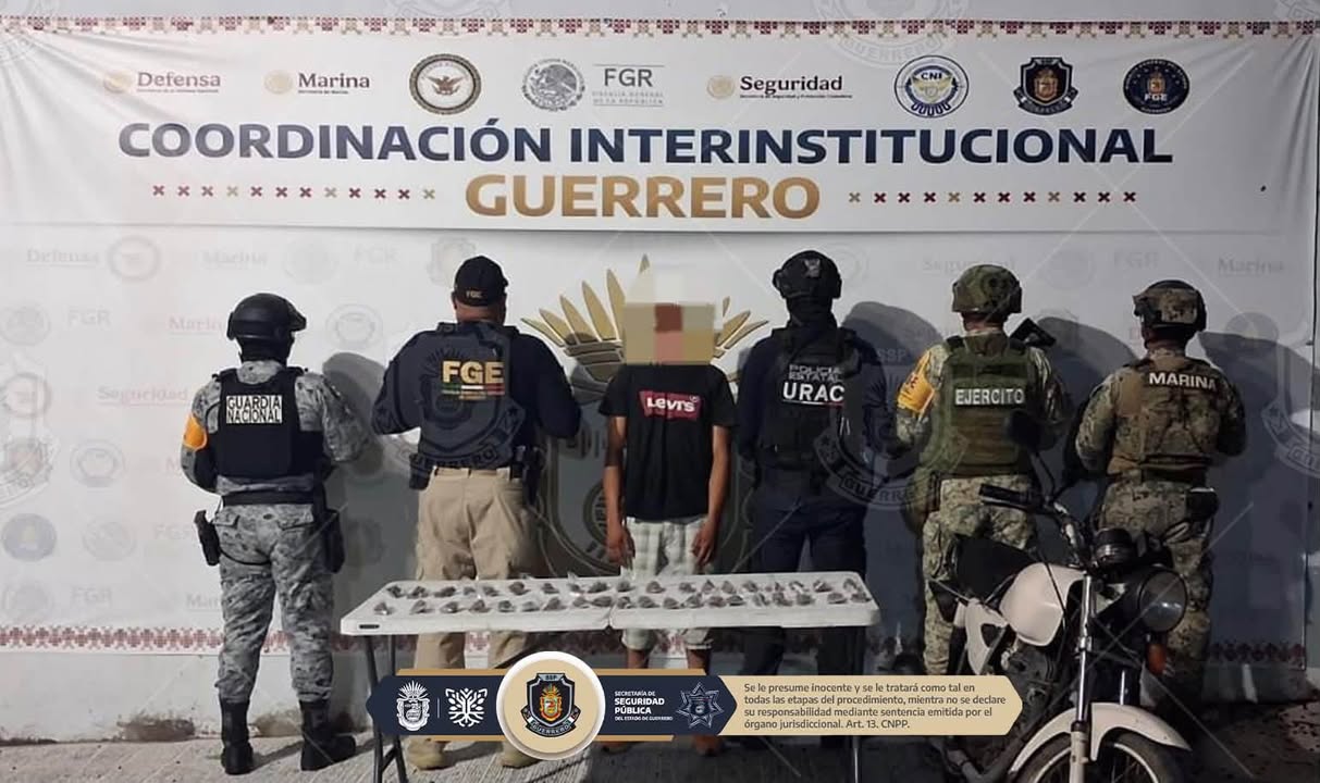 Detienen a dos hombres con 73 bolsitas de presunta marihuana en distintas colonias de Acapulco