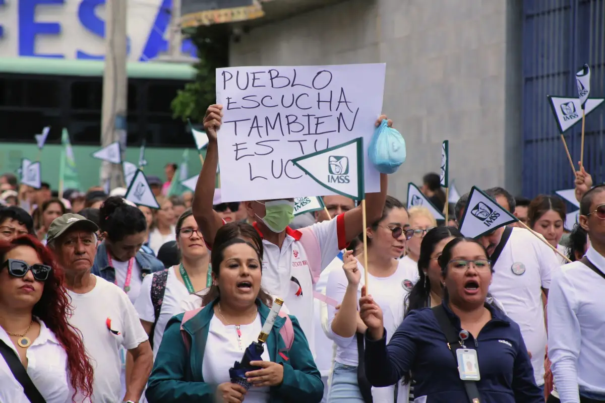 Trabajadores del IMSS mantienen protestas en distintos estados del país; exigen mejores salarios y pensiones dignas